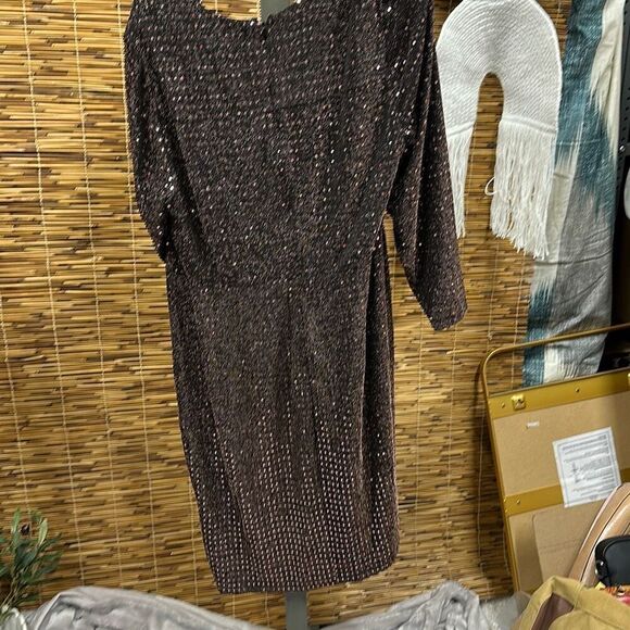 Calvin Klein Womens Ruffled Mini Fit & Flare Dress - Picture 3 of 3